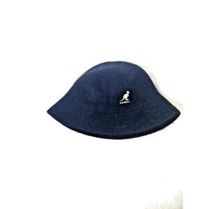 Kangol Bucket Hat Size S Black Furgora Angora Fur Y2K 90's Fuzzy Hip Hop Street